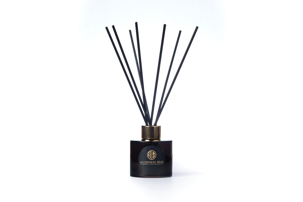 Caledonian Yule Reed Diffuser, handmade in Scotland by Wilderness Brae on white background