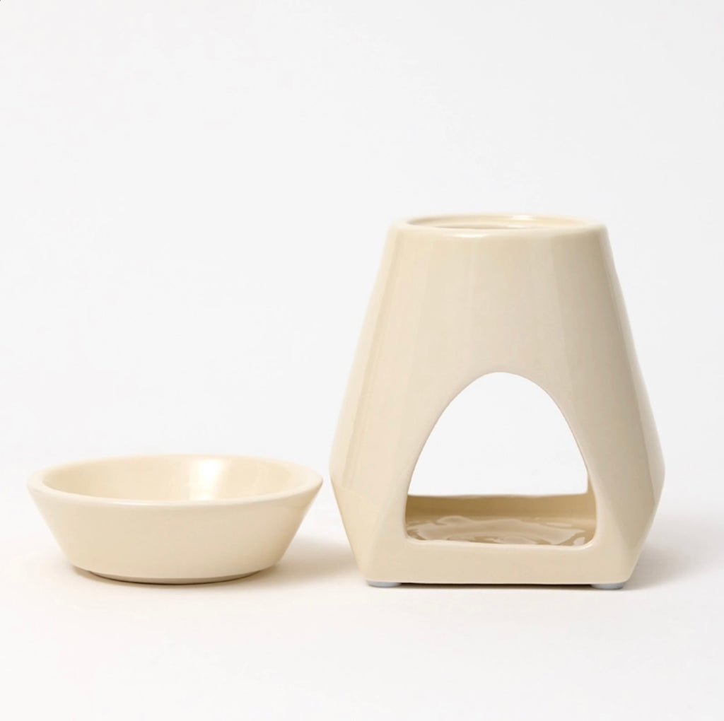 Tapered Wax Melt Burner (Cream)