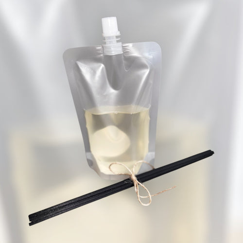 Damson Plum, Rose & Patchouli Reed Diffuser REFILL 200ml & 8 Black Fibre Reeds