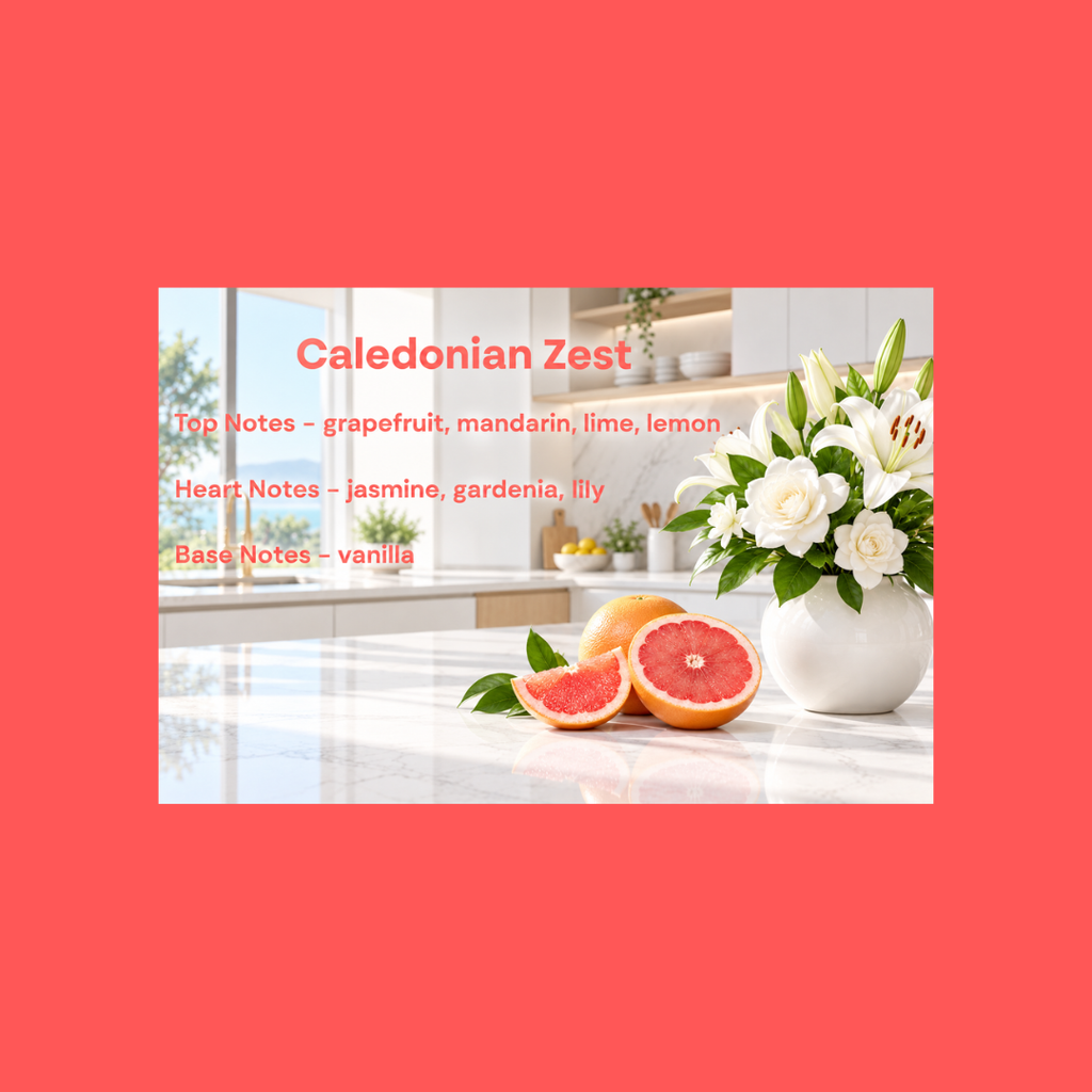 Caledonian Zest Soy Wax Melts - Uplifting Grapefruit & Vanilla