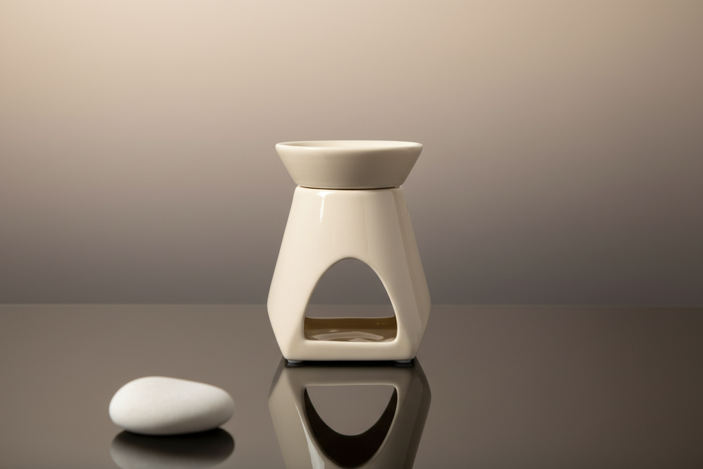 Tapered Wax Melt Burner by Wilderness Brae Home Fragrance in Scotland on a grey background